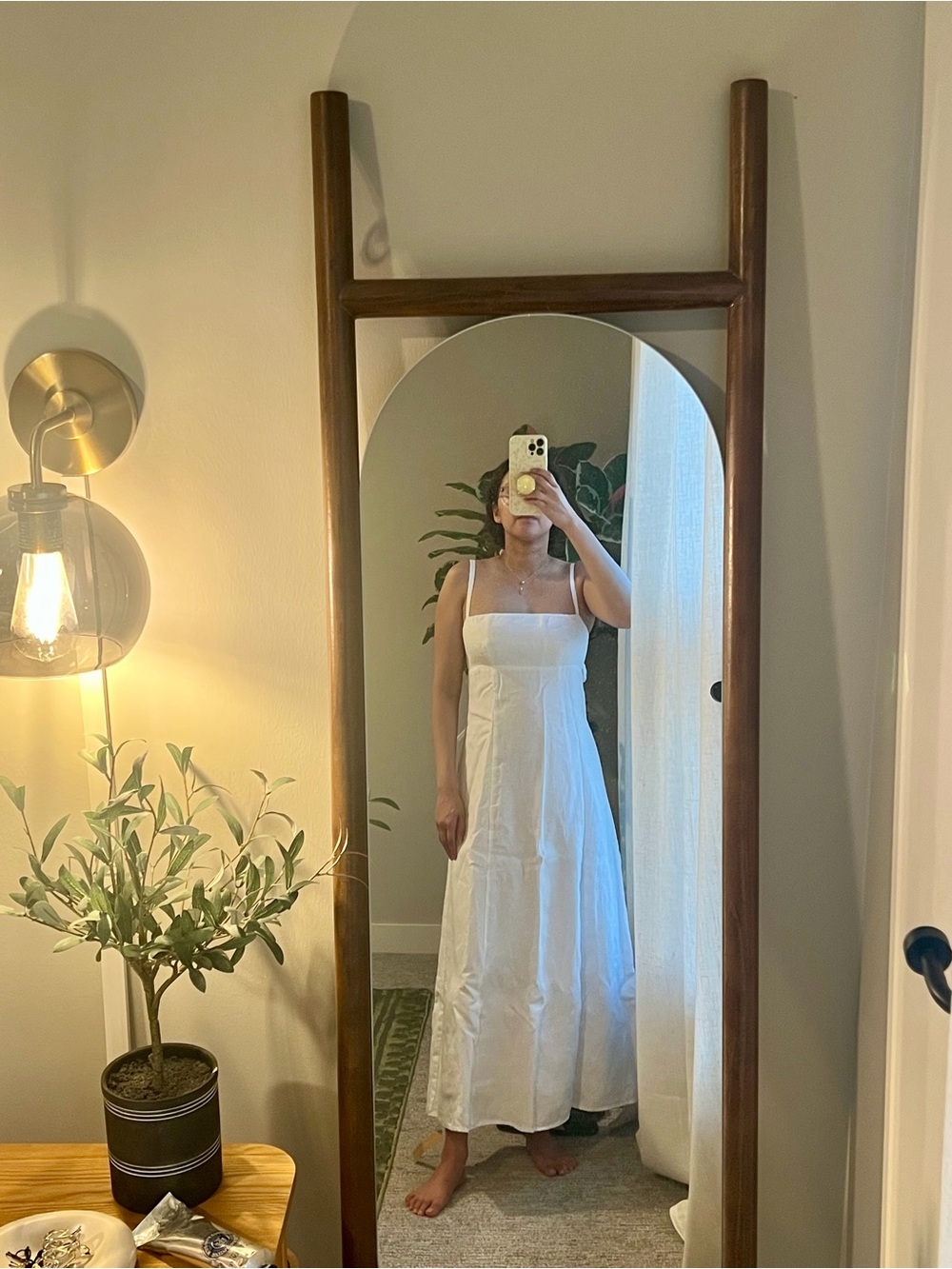 NWT Reformation Rai Linen Dress in White - Picture 3 of 8